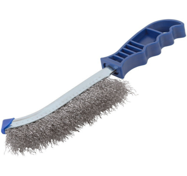 Щетка зачистная 250мм пластмассовая рукоятка, витая проволока 0,3 мм, CUTOP Profi