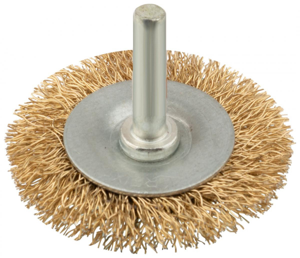 Корщетка 63мм дисковая прямая,  лат.волнистая проволока