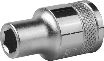 Торцовая головка 8мм 1/2" KRAFTOOL ″INDUSTRIE QUALITAT″, Cr-V, FLANK, хромосатинированная