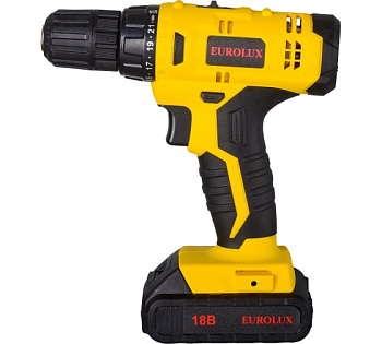Дрель-шуруповерт аккумуляторная ДА-18Л-2Li EuroLux 72/14/40