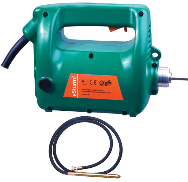 CV7120 Портативный вибратор для бетона Sturm!, 2000 Вт, вал 4 м