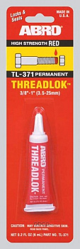 Фиксатор резьбы "ABRO" (6г) красный TL-371