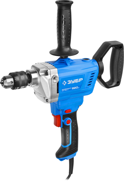 Дрель-миксер реверсивная, ЗУБР Профессионал ЗДМ-820 РМ, 50 Нм, патрон 13мм, 0-650 об/мин, 820 Вт