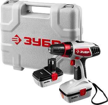 Дрель-шуруповерт акк, 14,4 В, 2 АКБ, ПРОФ ЗУБР