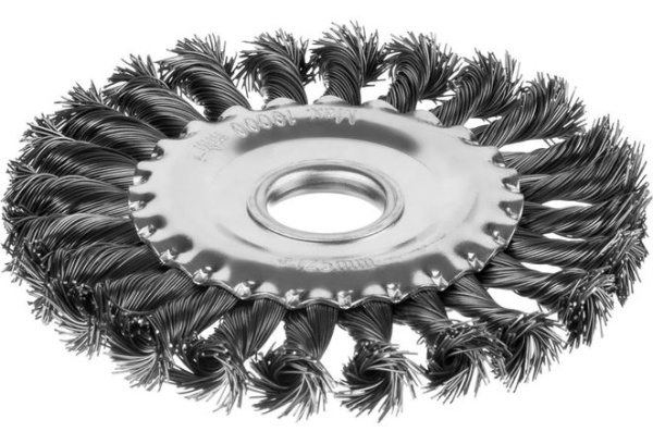 Щетка  дисковая, крученная проволока,125мм, посадочная д=22,2 MIRAX