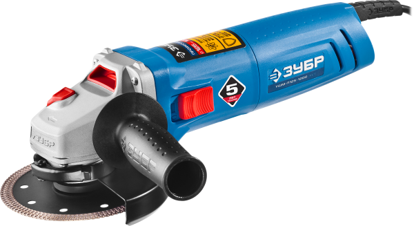 Углошлифовальная машина (болгарка), регул. об., 1200Вт, ПРОФ ЗУБР