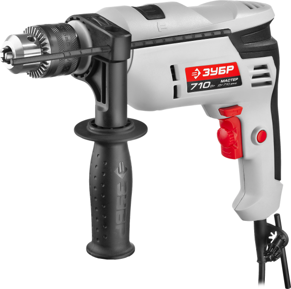 Дрель ударная ЗУБР ДУ-710 ЭРМ2,патрон 13мм.реверс