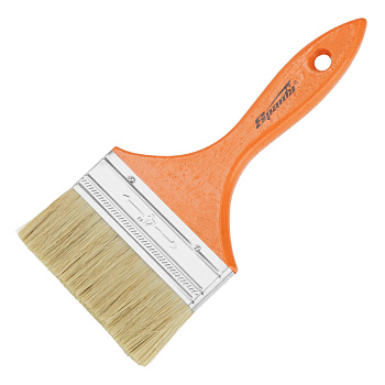Кисть плоская Slimline 4" (100 мм) натуральная щетина, деревянная ручка Sparta