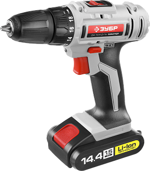 Дрель-шуруповерт акуум. М1 ЗУБР ДА-14,4-2 2 АКБ ЗУБР
