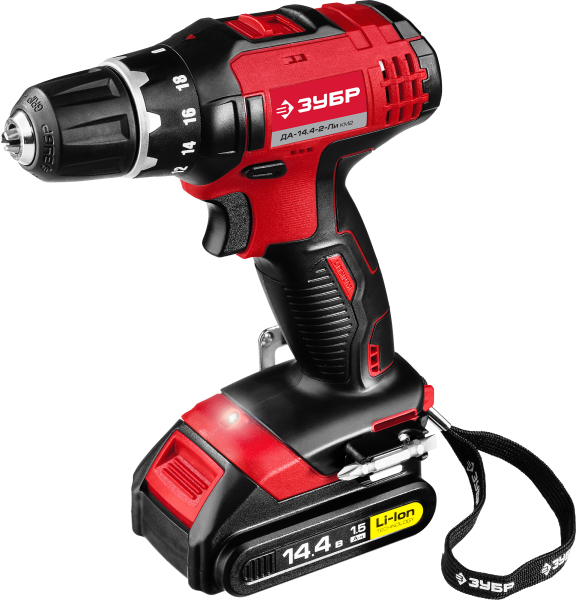 Дрель - шуруповерт акк, 14,4 В, МАСТЕР ЗУБР
