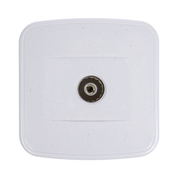 Розетка телевизионная для открытой проводки двойная 16А с/з, белая