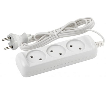 Удлинит без зазем ЭРА UX-3-3M 1300BT.3гнезда,3м