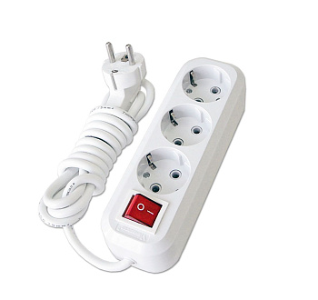 Удлинитель 5м 3*1 3роз.13А ПВС земля корпус пластик S303 Унивесал