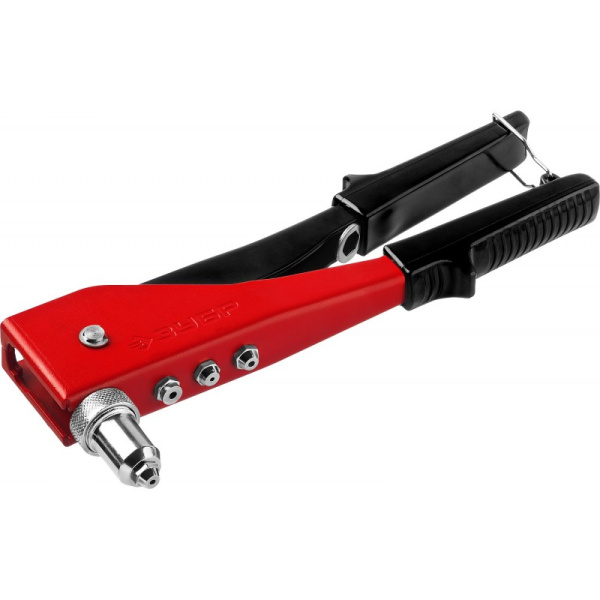 Заклепочник поворотный корпус 90-180,ЗУБР МХ180 заклепки д=2,4-4,8мм из алюм и стали, литой корпус