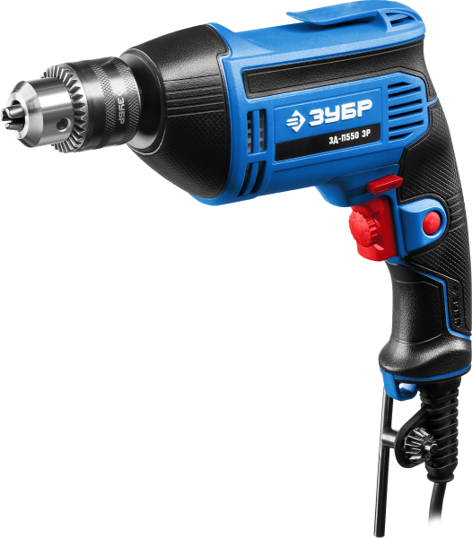 Дрель реверсивная, 550 Вт, электр. регулировка, ПРОФ ЗУБР