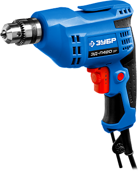 Дрель безударная ЗУБР Профессионал ЗД-П240 ЭР(эл.рег.скор) патрон 10мм 420Вт