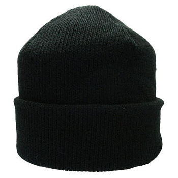 Шапка трикотажная двойная пш (черная)
