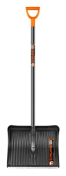 Лопата снеговая 490*410*1500 алюминиевая планка, деревянный черенок "Finland"