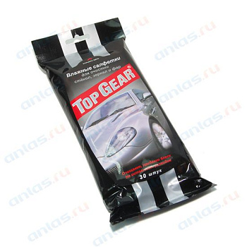 Салфетки влажные Top Gear для стекол и зеркал 30 шт.