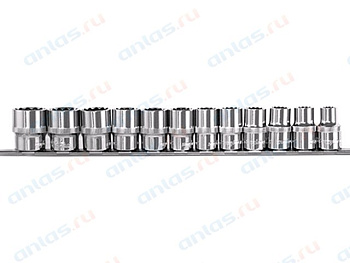 Набор головок 1/2" 12 пр. 12 гр. 10-24 мм на планке Ombra 912312