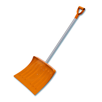 Лопата снегоуборочная поликарбонатная,420*460мм, алюминиевый черенок AMSTERDAM