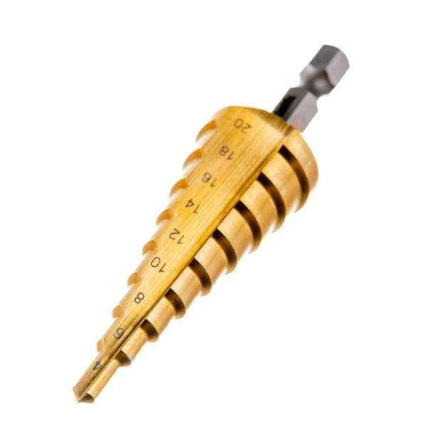 Сверло ступенчатое 4-20мм HSS-TIN прямое MAKITA