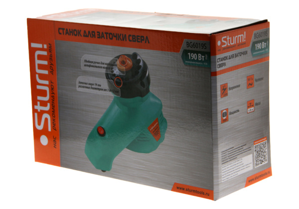 BG6019S Точильный станок для сверл Sturm!, 190 Вт, 3-12 мм