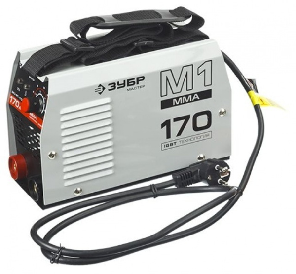 Инвертор сварочный, ЗУБР ЗАС-М1-170, 170А, MMA, IGBT, ПВ 30%, принуд обдув,Форсаж дуги, Горячий ста