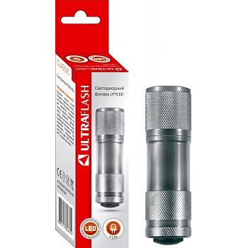 Фонарь UF9LED 3хR03 9LED алюм. металлик Ultraflash 7903