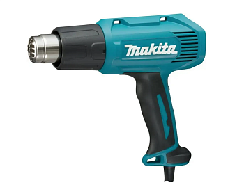 Фен технический HG5030K Makita (1600Вт, 350\500град, 300-500 л/мин, 4 насадки, кейс)