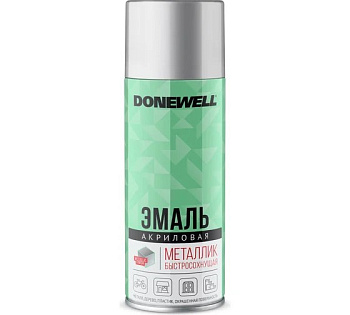 Эмаль универсальная металлик серебро 520мл DONEWELL