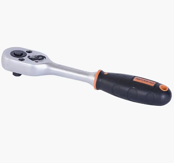 Трещотка 1/4"  45 зубьев 150 мм обрезиненная ручка PRO АвтоДело Professional