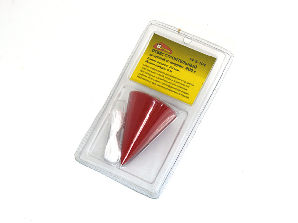 Отвес малярный "Конус" 200г., длина шнура 5м (Hobbi)