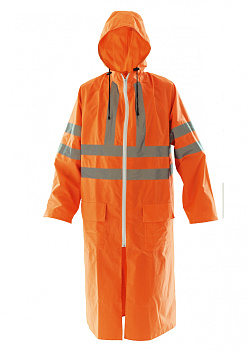 Плащ влагозащитный Комфорт СОП (Таффета/ПВХ, 225), оранжевый