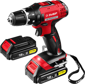 Дрель-шуруповерт акуум. ЗУБР ДА-18-2-Ли-КНМ2