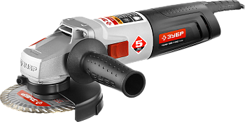 Углошлифовальная машинка (болгарка) ЗУБР УШМ-125-1100 ТМ3 защита перегрузки 125мм,3000-1000 об/мин