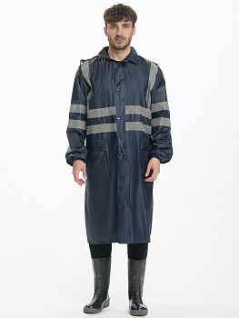 Плащ влагозащитный Турист СОП (Нейлон/ПВХ,170), т.синий