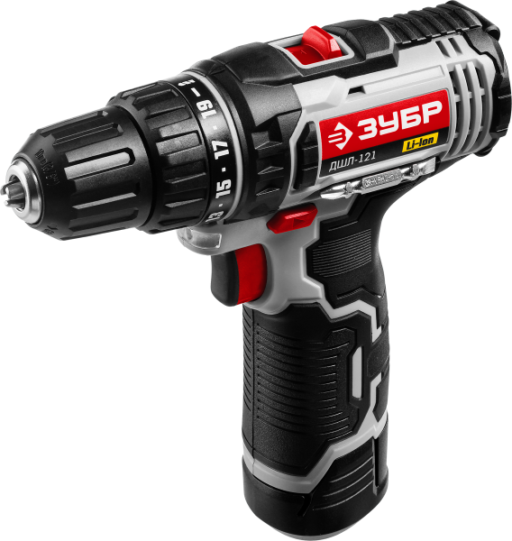 Дрель-шуруповерт в коробке ЗУБР ДШЛ-121