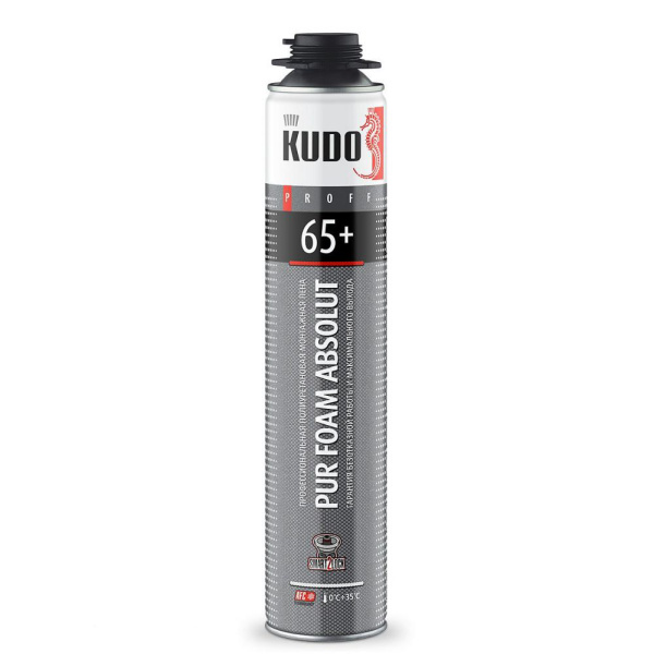 Пена полиуретановая монтажная профессиональная KUDO PROFF 65+ 1000мл,