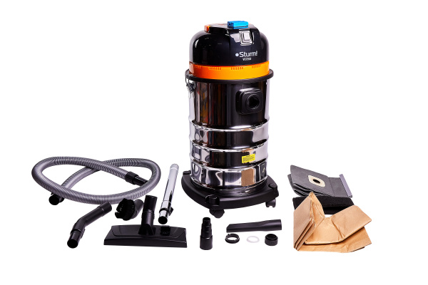 VC7203 Промышленный пылесос 1600Вт,объём 30л,ЭЛЕКТ.РОЗЕТКА 2кВт,АВТОМАТИЧ. вкл/откл Sturm!