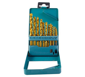 Набор сверл по металлу,нитридтитан 13 предметов пластмассовый короб