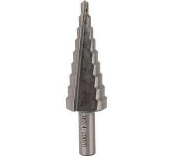 Сверло 4-20 ступенчатое по металлу 9 ступеней FIT