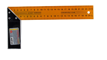 Угольник 250мм металлический, двусторонняя разметка/ РемоКолор