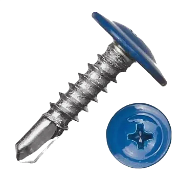 Саморез 4,2*19 п/шайба,сверло, РАЛ 5012