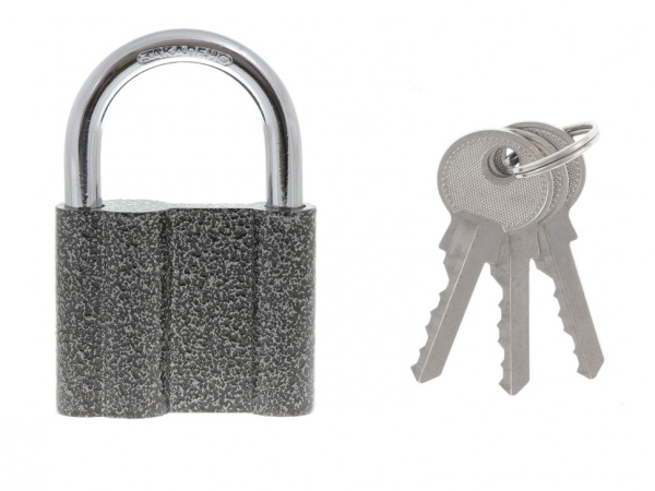 Засов плоский с вертикальными проушинами и фиксатором