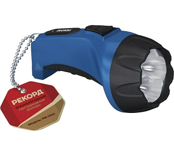 Фонарь аккум.4 светодиод. Рекорд РМ-0104 синий