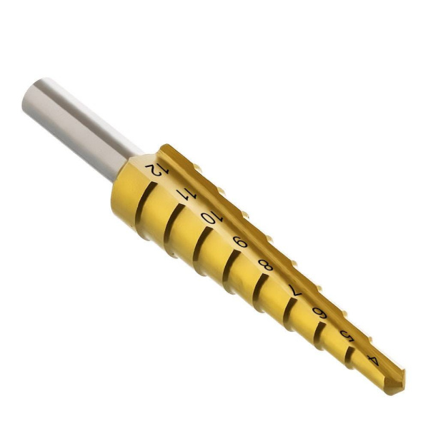 Сверло 4-12*9 ступеней по металлу ступенчатое, Атака