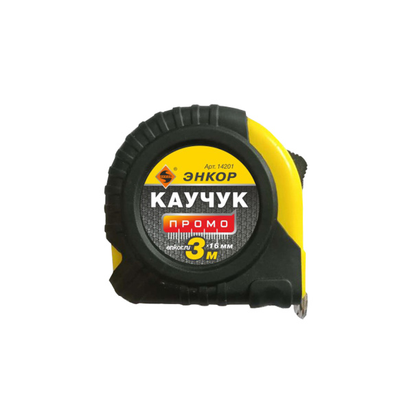 Рулетка строительная 3м ЭНКОР "Каучук" РФ3-3-16