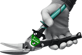 Ножницы 280 мм по металлу левые удлинённые KRAFTOOL Alligator 