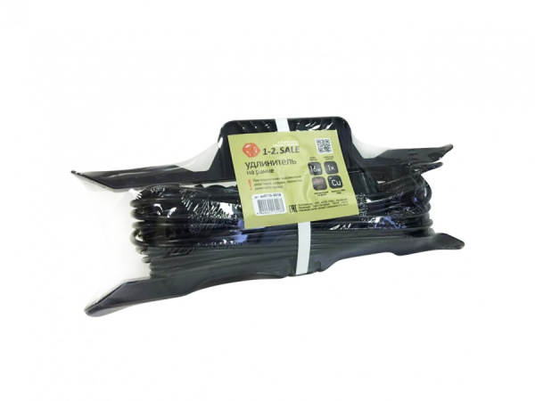 Удлинитель 40 м черн/оранж силовой на рамке Эра 1 роз ПВС 2*1,5 мм